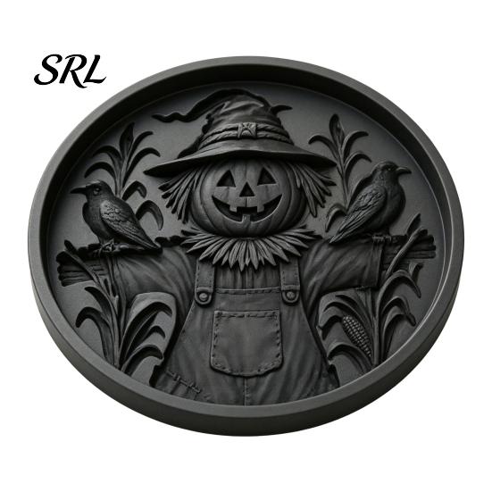 Reusable Cement Casting Form Halloween Stepping Stone Mold, Plastic Molds, DIY Resin Soap Making Mold Path Maker for Garden Patio Lawn & Backyard