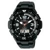 Q&Q Watch Analog Radio Solar Waterproof Date Urethane Belt MD06-305 Men's Black