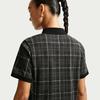 Women's Nike Polo Shirts Women's Black Gray Color Lapel Moderate