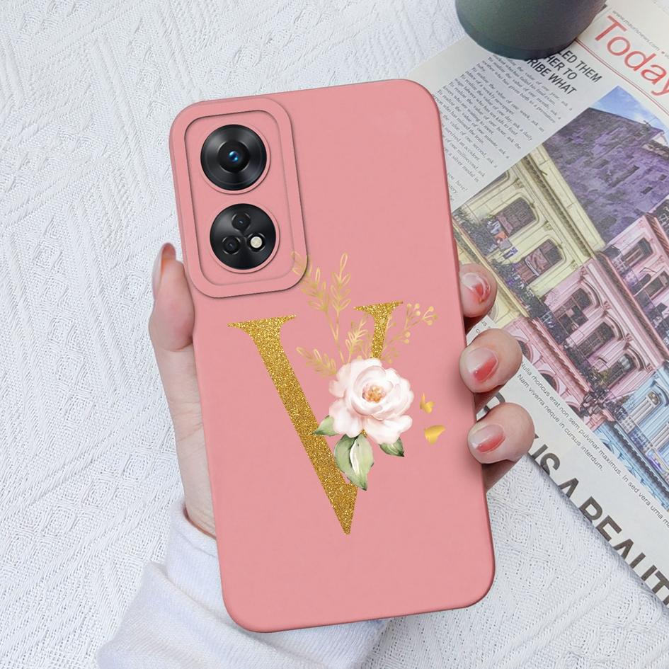 Чехол для телефона для Oppo Reno2 Reno3 4G 5G 4 5 Lite Pro, модный чехол для пары, цветочные буквы, матовый тонкий, мягкий силиконовый противоударный противоударный чехол для бампера Oppo
