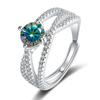Bague Ringen Ювелирные изделия из стерлингового серебра 925 пробы для женщин 1 карат 2 карат D цвет муассанит кольцо с сертификатом Свадебные обручальные открытые кольца