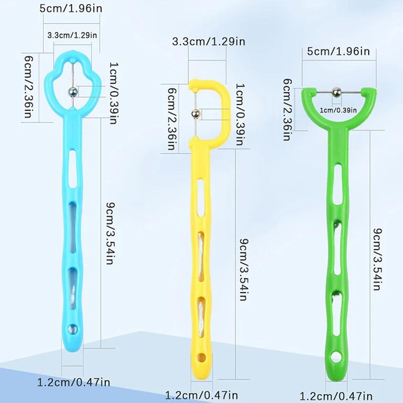 3 шт. Тренажер для кончика языка Инструмент для упражнений для языка Тренировка Речь Произношение Глотание Скручивание языка Реабилитационный тренажер