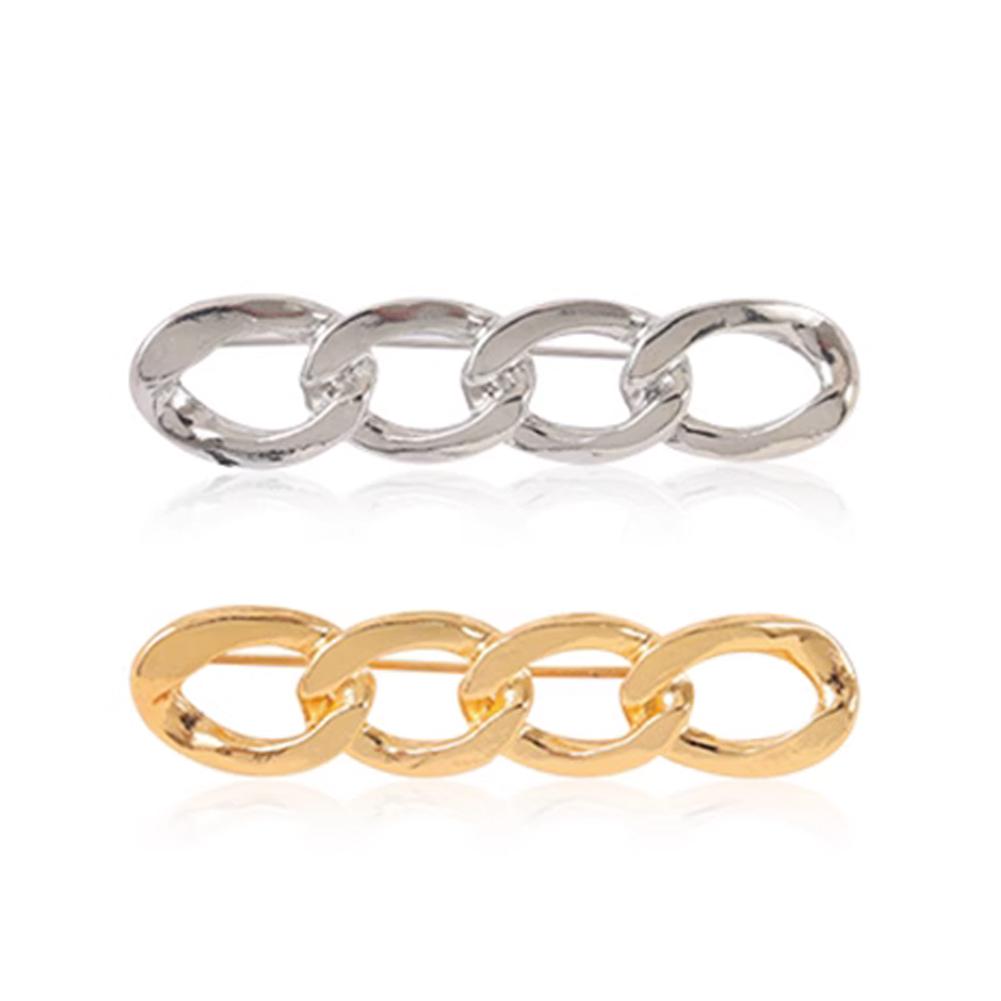 Pants Wasit Tightening Button DIY Alloy Buckle Women Chain Brooch Lapel Charm Pin Clothes Clip Badge Dress Decoration Pin