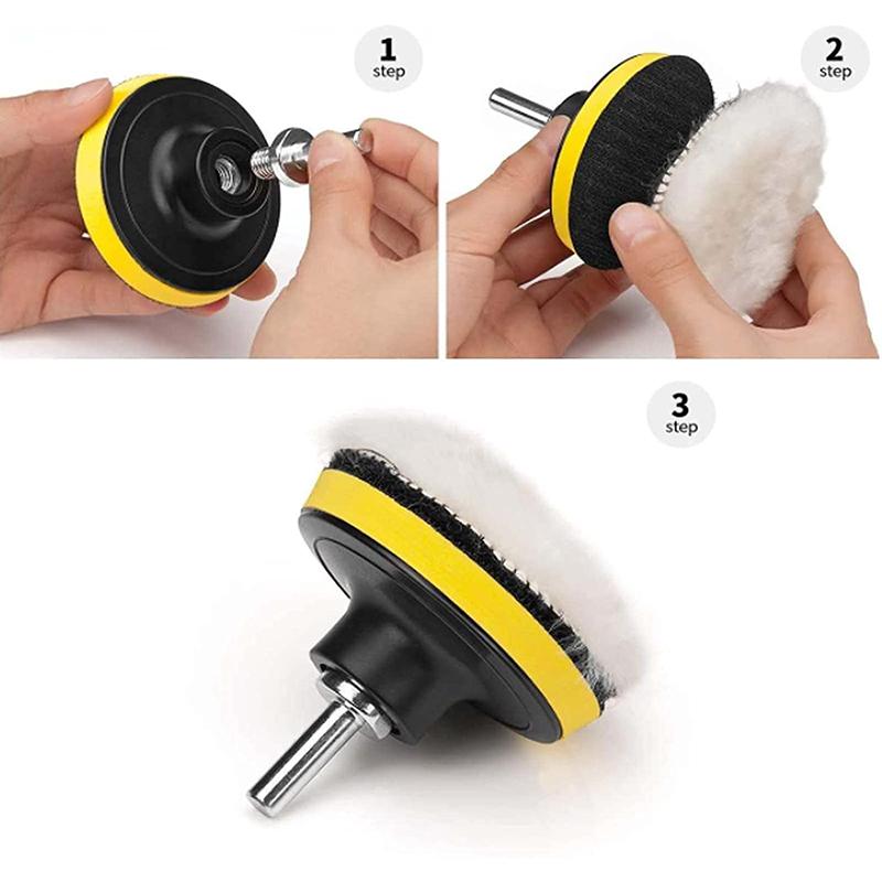 Полировальная губка для полировки 80 мм 24 шт. Полировальная губка с шестигранным валом для электрической полировальной машины, ударной дрели, полировальный шуруповерт P