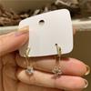Korean Version of Chain Flower Earrings Earbuds Korean Version of Flash Diamond Earrings Small Earrings Earrings Exquisite New Style