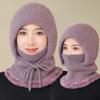Neck Warmer Knitted Balaclava Hat Ear Protection Pullover Hats Autumn Winter Beanies Hat  For Mom