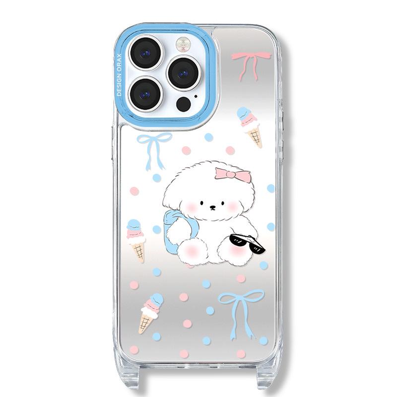 Чехол-шнурок Zhitai с зеркалом для iPhone 12-15/14 Pro Max, подходит для 13 Pro