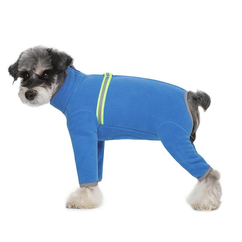 Thick Fleece Dog Clothes for Small Dogs & Puppies, Warm Long Sleeve 4-Leg Winter Coat for Teddy Poodle