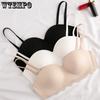 Women's Half Cup Bra Without Steel Rings Lace Edges No Marks Women's Gathering Anti Sagging Bra Autumn Bra