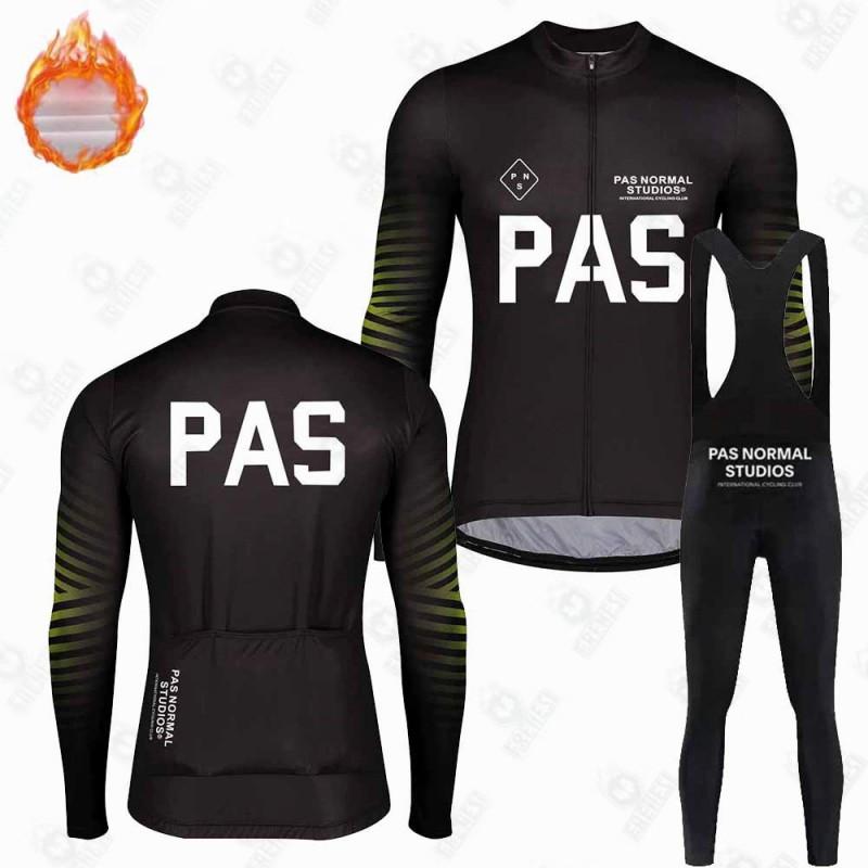 PNS Winter Fleece Cycling Suit Long Sleeve Bib Pants Road Mountain Bike Outdoor Use
