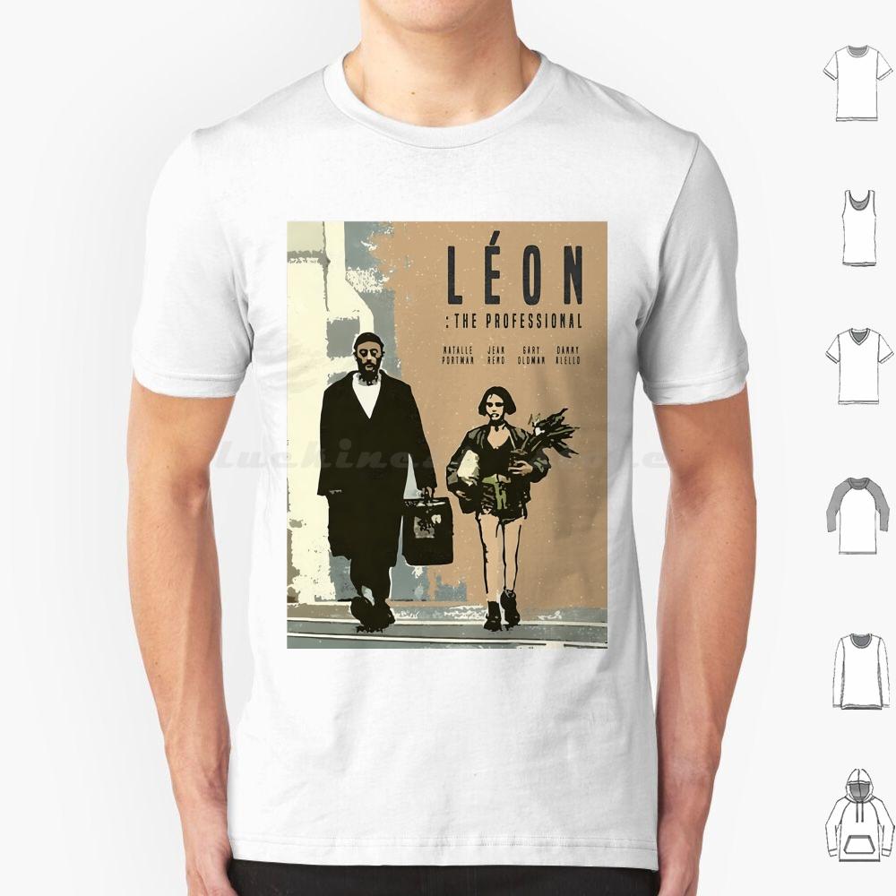 Футболка Leon Retro Movie Хлопок Мужская Женская Печать DIY Leon Leon Профессионал Фильм Профессионал Леон Монтана Матильда