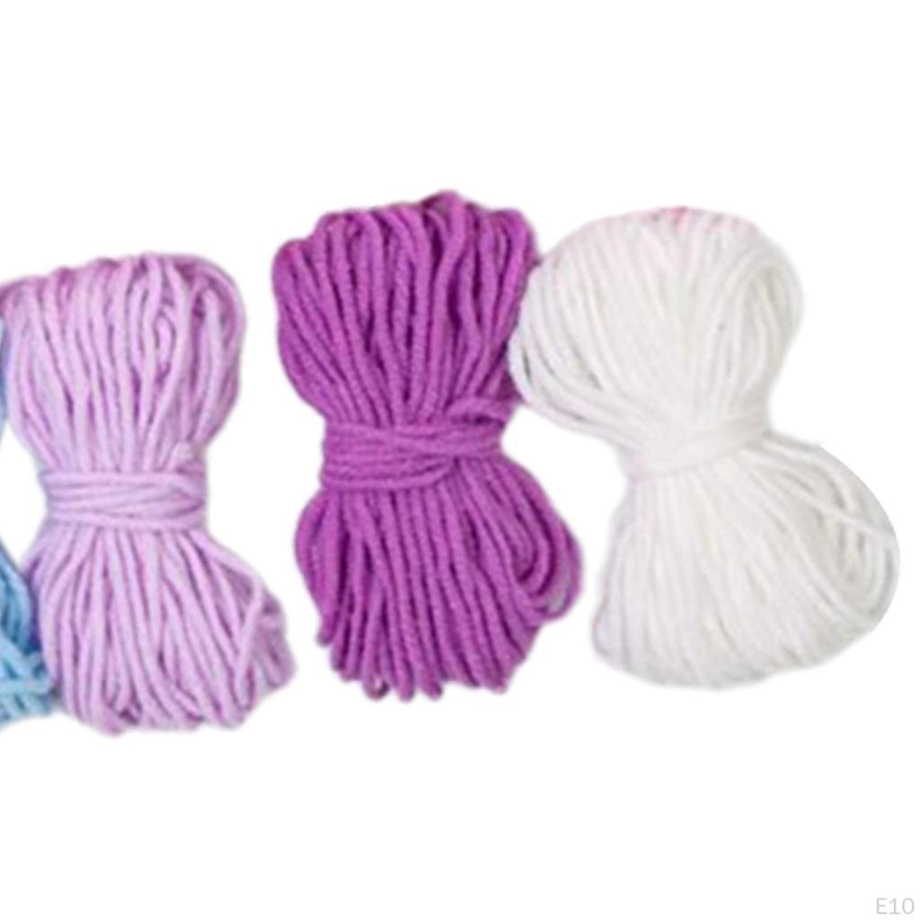 Акриловая мини-пряжа для начинающих, вязаная крючком, портативная, красочная, мягкая, шерстяная нить для вязания