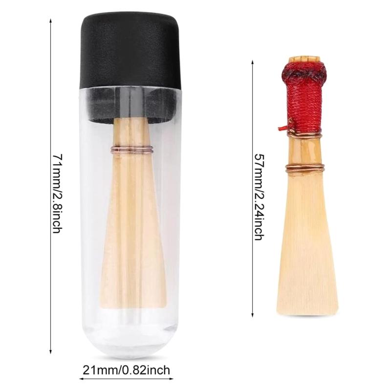 2 шт. Тростниковая свирель Басоновый тростник Натуральные тростники для басоона с прозрачной защитной f