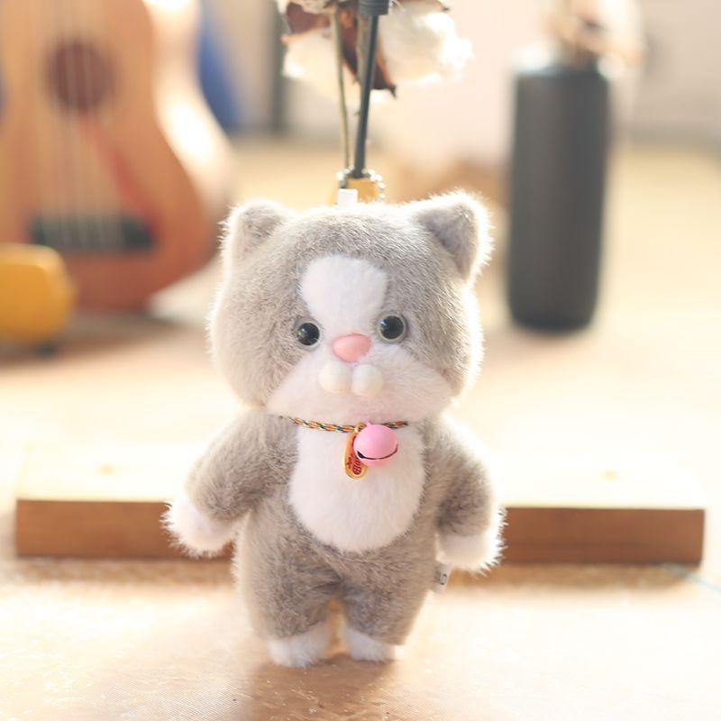 Cute Cute Kitten Pendant Plush Toy Doll Kitten Bag Hanging Keychain Doll Doll