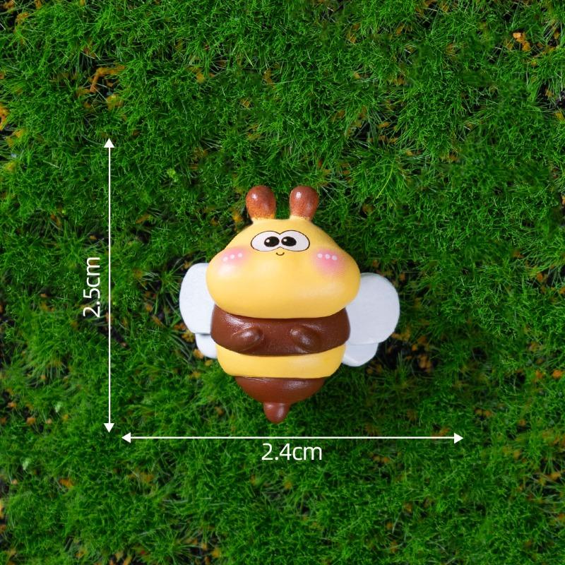 Милая маленькая фигурка пчелы Садовое ландшафтное украшение Подвесные аксессуары Микро-ландшафт Маленькие украшения