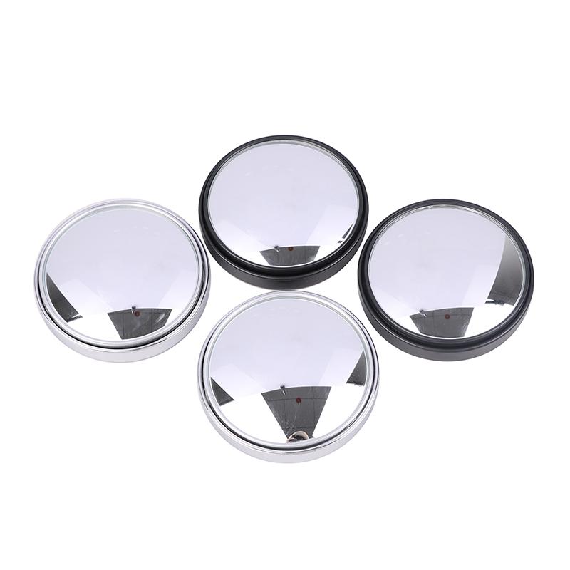 2Pcs 75Mm 3R-036 Stick-On Convex Blind Spot Rearview Mirror With Adjustable Wide Angle