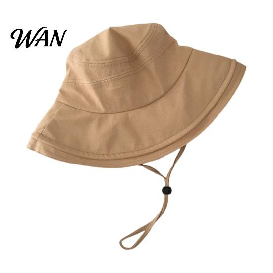 Wide Brim Bucket Hat Waterproof Rain with Chin Strap, Quick Drying Sun Packable Beach Hat, Breathable Mesh Ventilation Summer Headwear