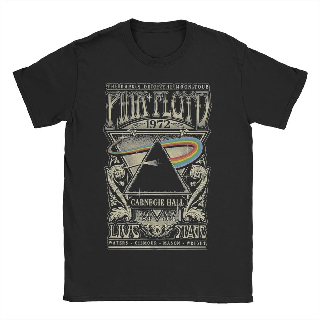 Футболка Pink Floyd "The Dark Side of the Moon" Призма, Унисекс, Классический Рок-группа, Уличная одежда, 100% Хлопок, Повседневная, С коротким рукавом