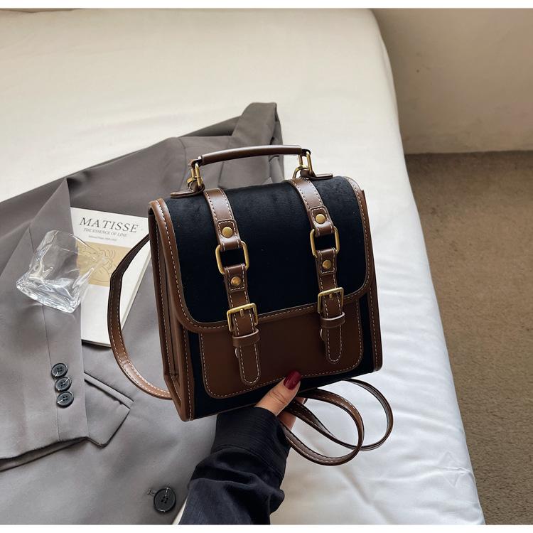 Новая осенне-зимняя замшевая сумка-рюкзак, женская сумка-мессенджер для путешествий в стиле Сен Мэн, легкая роскошь, нишевое ощущение, для通勤