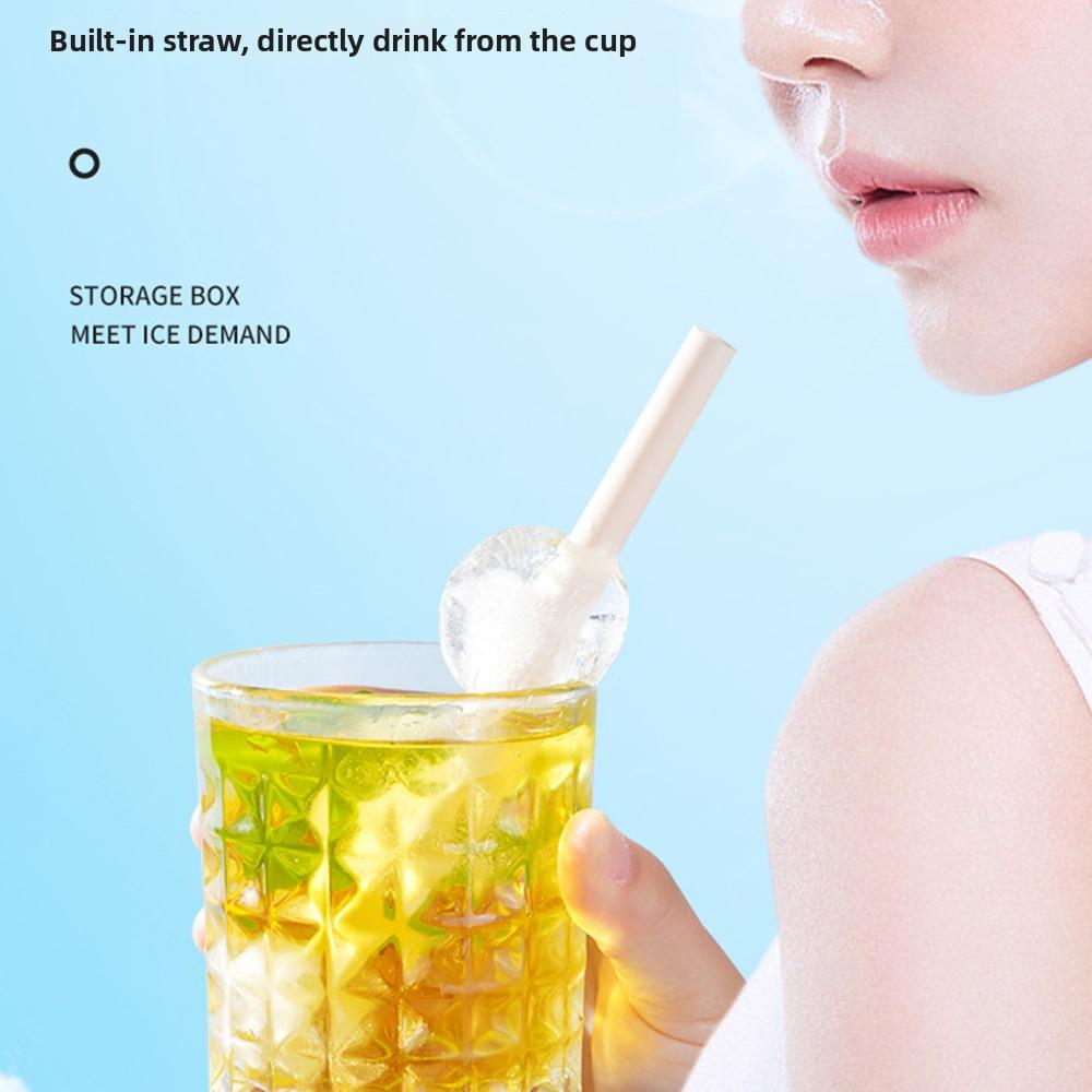Candied Hawthorn Ice Cream Mold Built-in Straw Popsicle Ice Cream Maker Ice Cube Tray Summer