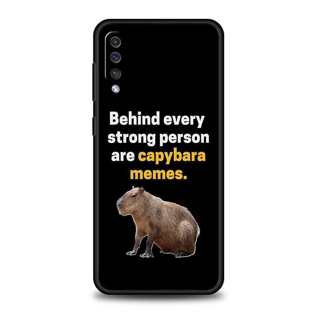 Cute Cartoon Capybara Phone Case For Samsung Galaxy A52 A14 A50 A70 A30 A40 A20S A20E A02S A12 A22 A34 A42 A32 5G A54 A04s Cover