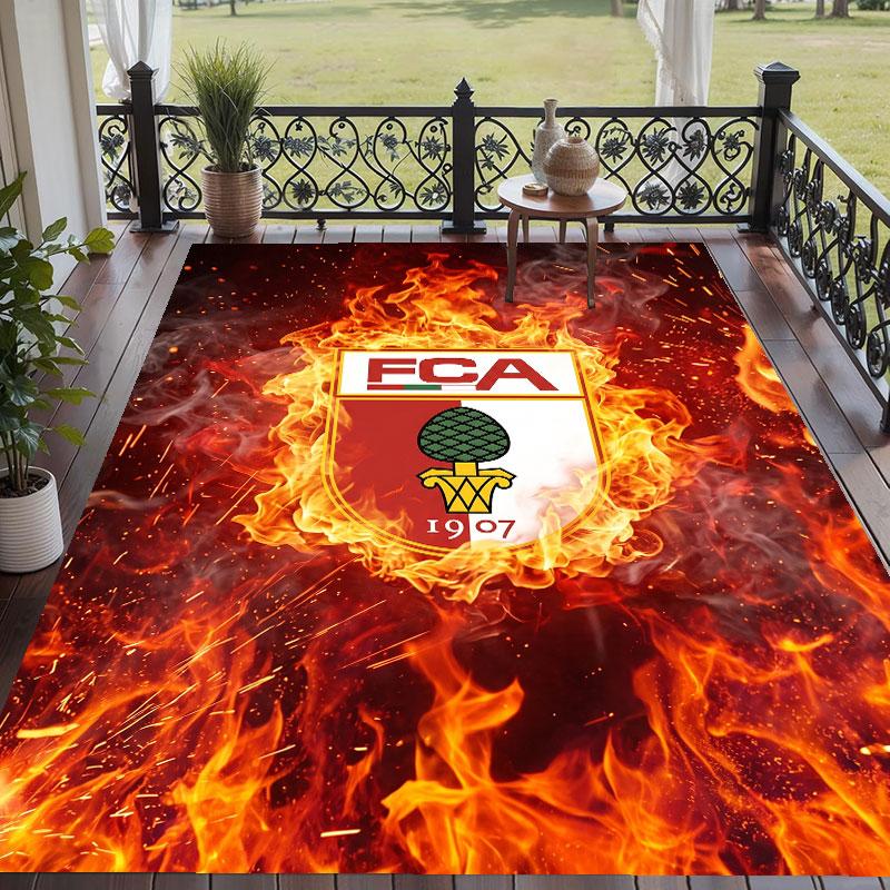 Soft Floor Carpet FC Augsburg FC Pattern Area Rug Decorative Mat For Home Room Decoration