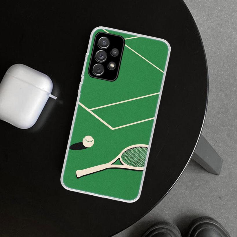 Tennis Sport Phone Case Cover for Samsung Galaxy A12 A22 A32 A52 A72 A02S A51 A50S A31 A20S A10S Note 20 Ultra 10 Plus Galaxy A1