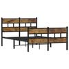 VidaXL Cadre de lit en métal sans matelas chêne fumé 120x190 cm 4017068