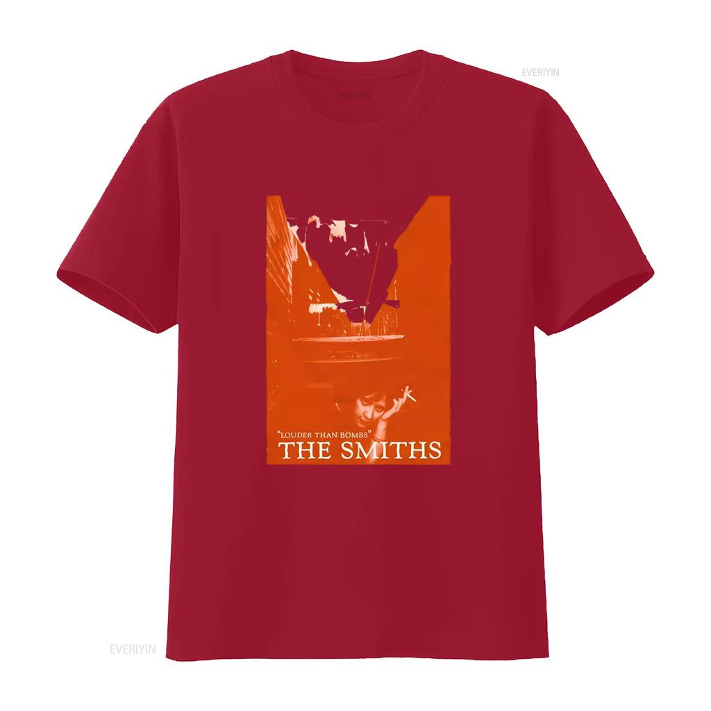 The Smiths Louder Than Bombs 1987 Промо Органическая футболка винтажная Стиранная Удобная с принтом Топ для повседневной носки Немного