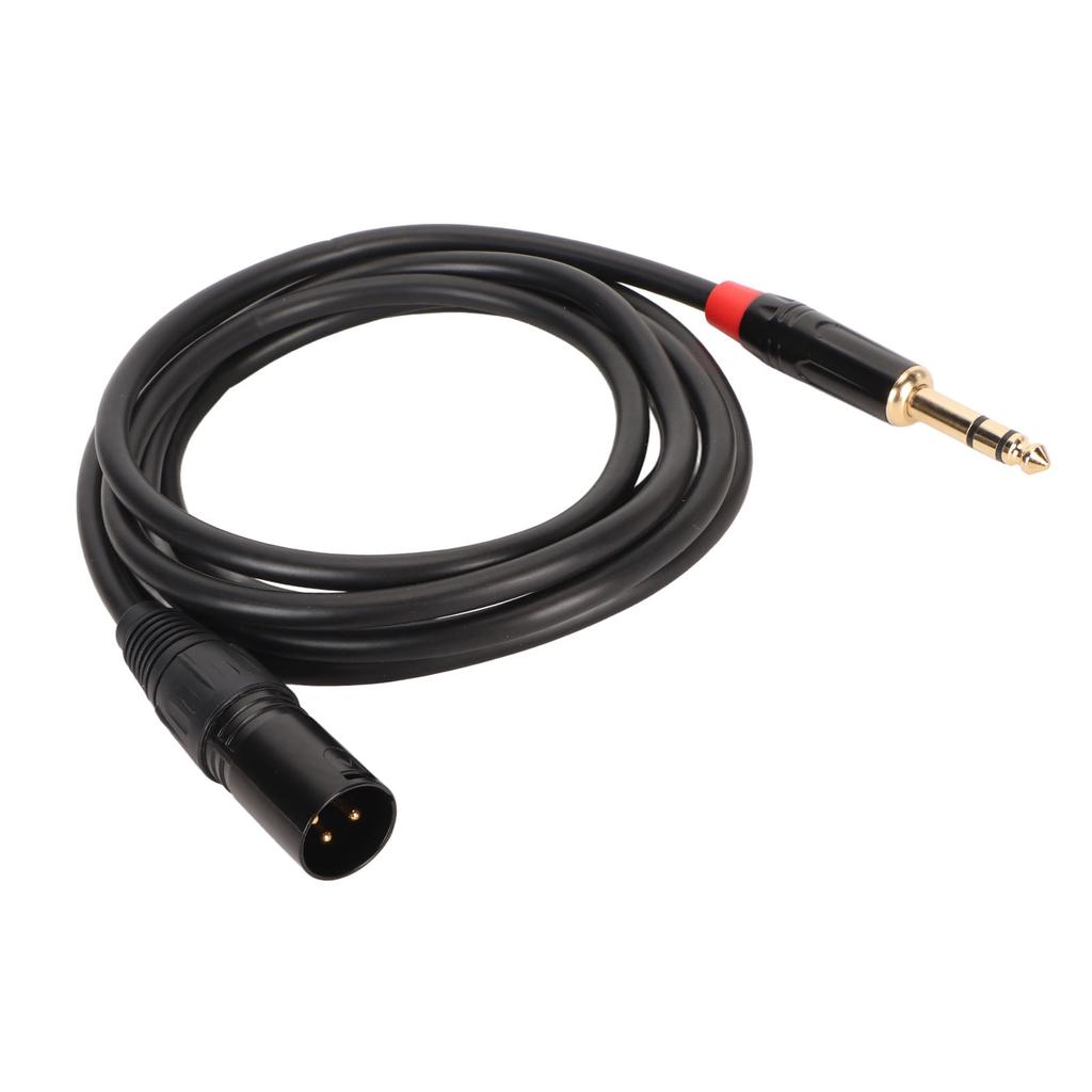 XLR Male to TRS Cable 1 4in Balanced 6.35mm Audio for Electric Guitar Tuner Microphone 2meter