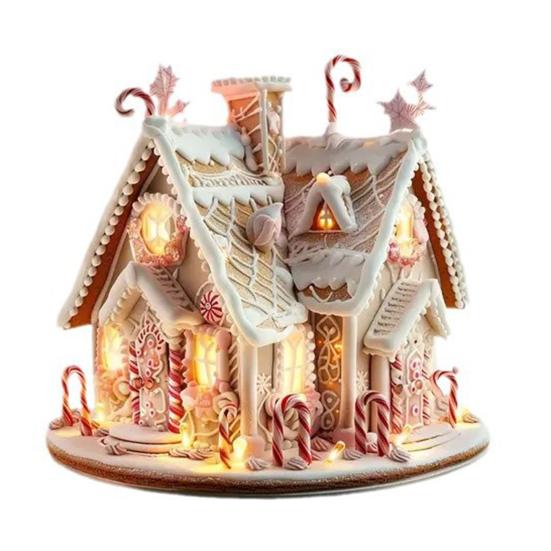 Зимний снежный домик акриловое украшение 2D плоский рождественский вертеп настольная вывеска рождественский домашний офис гостиная спальня книжная полка настольный орнамент