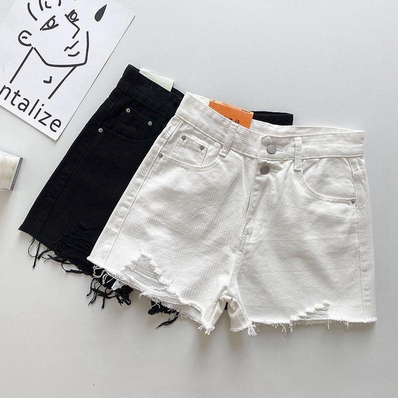 Брюки Классика и минимализм Мода Универсальные Летние Женские Тонкие Шорты Из Джинса С Высокой Талией Широкие Штаны Индивидуальность и Модность