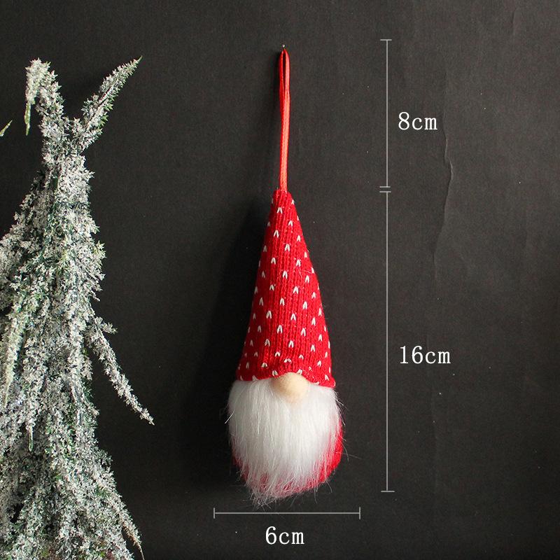 Рождественские украшения, вязаная шерстяная кукла «Лесной человек», маленькая подвеска, безликая кукла, украшение на рождественскую елку, подвеска