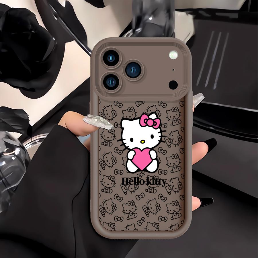 Чехол для Apple iPhone 17 Pro Max 16e 16 15 11 13 Mini XR Air XS 12 14 Plus Чехол для телефона Sanrio Мультфильм Hello Kitty
