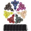Good productPolyhedral Dice Set (35 Pieces) with Black Pouches, 5 Complete Double-Colors Dice Sets of D4 D6 D8 D10 D% D12 D20 Compatible with