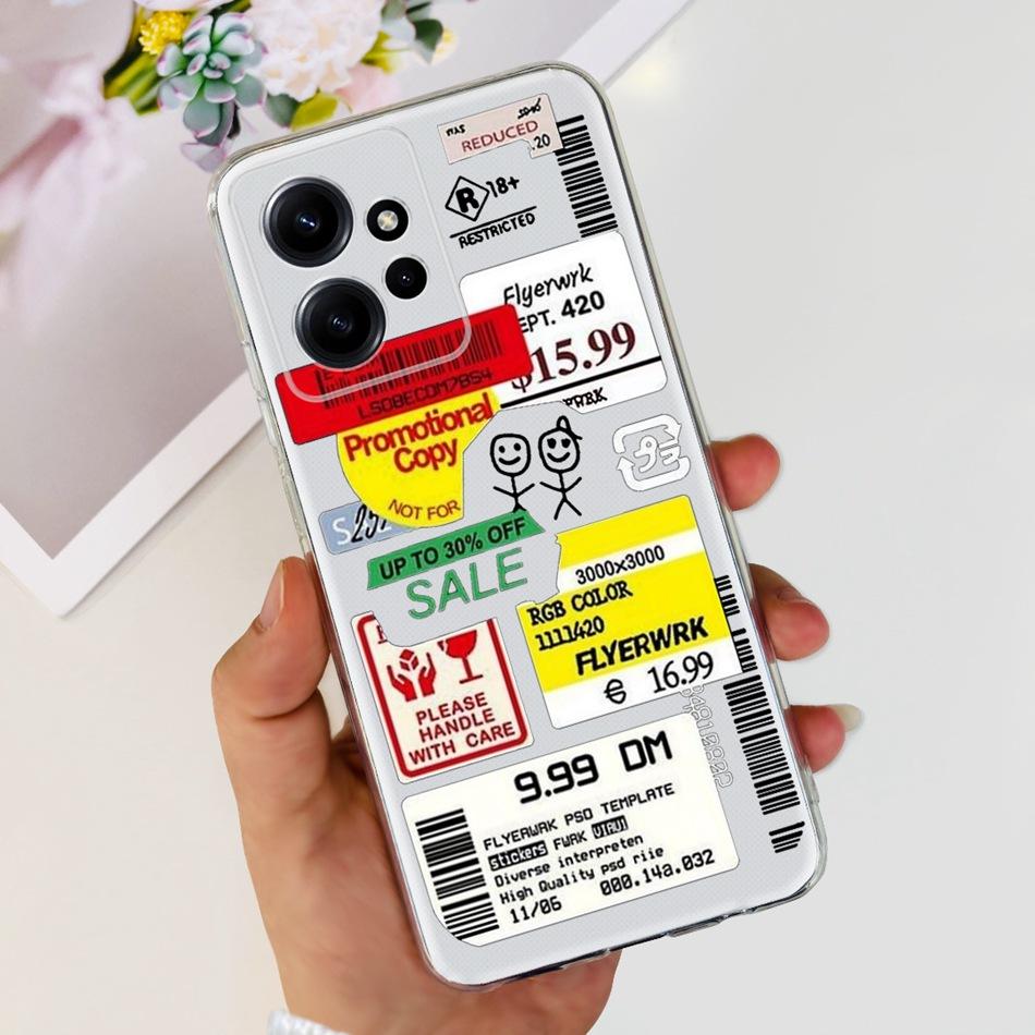 Для Xiaomi Redmi Note 12 Global Стильный Чехол для Телефона Мягкий Силикон ТПУ Задняя Крышка Для Redmi Note 12 Pro 4G Note12 12Pro