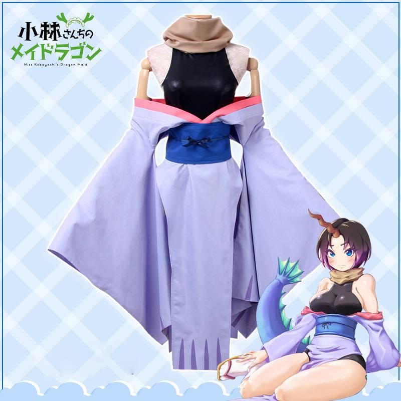 Высококачественная полиэстеровая виниловая ткань для косплея «Драконья горничная»