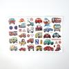 10 листов/набор красочные тату-наклейки с блестящей пудрой, мультяшные животные, единорог, принцесса, транспорт, временные поддельные татуировки для детей