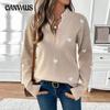 Women's Autumn and Winter New Valentine's Day Clothing V-neck Love Jumper