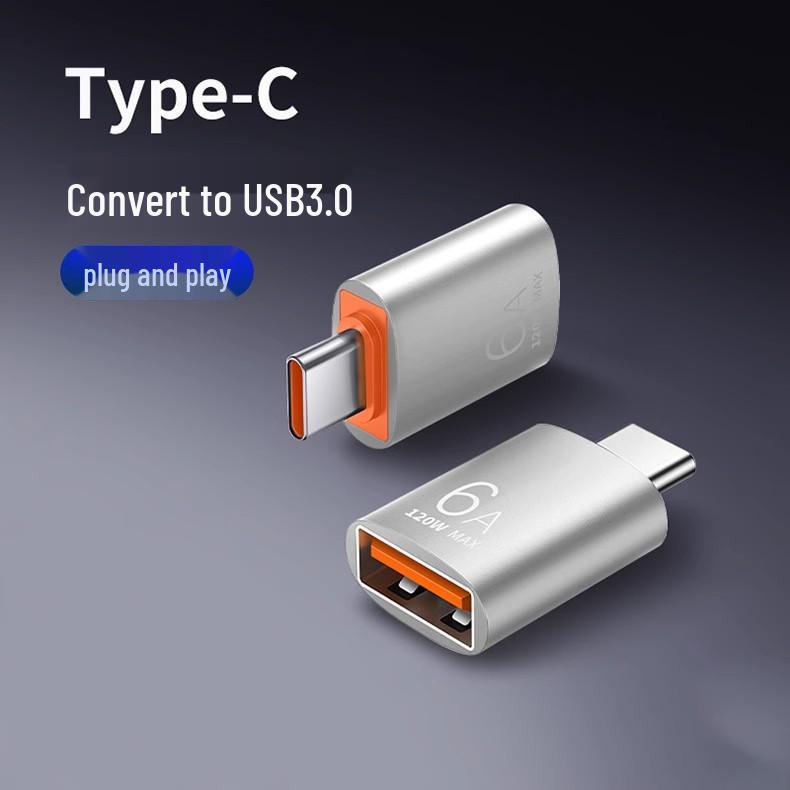 USB 3.0 Type-C OTG Adapter & 6A Fast Charging Converter for Mobile Phones & Card Reader