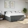 Maison Exclusive - Sommier à lattes de lit avec matelas Gris foncé 180x200cm Tissu