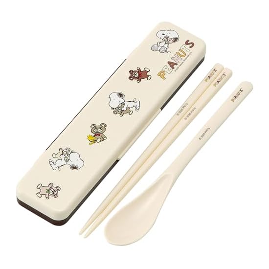Skater Chopsticks and Spoon Set, Adult Bento Cutlery Set, 18cm, Silent Design (No Clattering), Made
