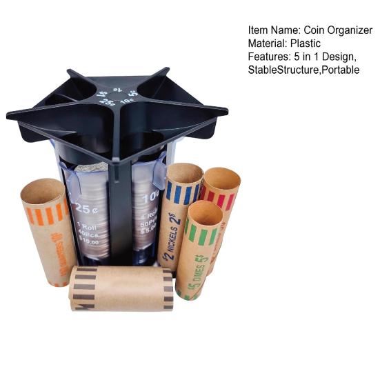 Монетный органайзер 5 в 1 сортировщик монет трубка счетчик монет с монетой