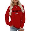 Women's Fashionable Casual Round Neck Loose Long Sleeved Printed Sweatshirt