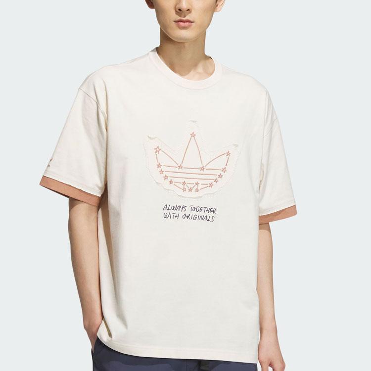 Yu Nagaba x Adidas Originals SS23 Футболка с нарисованными вручную звездами Топы унисекс Wonder-White IS0638