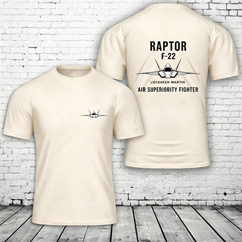 Футболка унисекс с графикой истребителя F Raptor для военных энтузиастов, высококачественный хлопок, новая, с круглым вырезом, короткий рукав