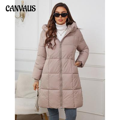Женская хлопковая куртка с капюшоном больших размеров, хлопковое пальто средней длины, теплая куртка