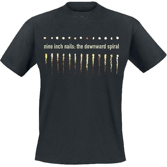 Nine Inch Nails T Shirt The Downward Spiral Band Logo Official Mens Black Size S