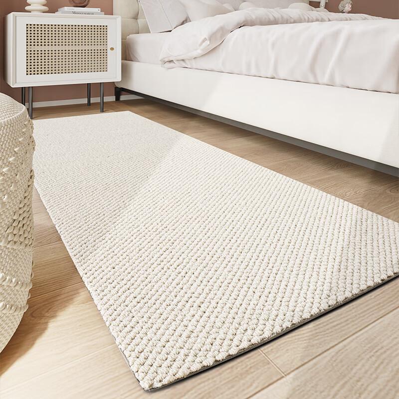 Dajiang Wool Bedside Rug, Bedroom 2026 New Light Luxury High-End Feel, Bathroom And Bedside Carpet, 60x160cm