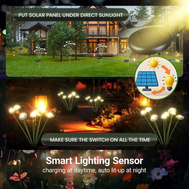 2026 New LED Solar Mushroom Lights Solar Garden Lights Waterproof Decor Yard Patio Pathway Jellyfish for Garden Ambiance
